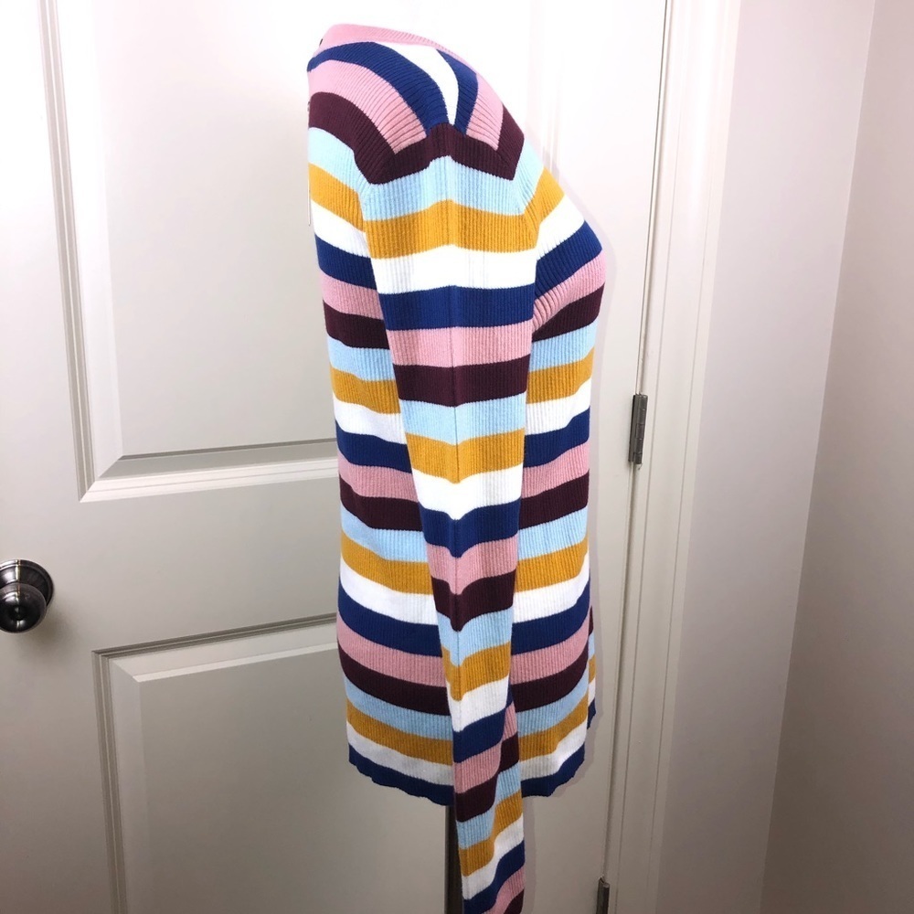 Halogen Striped Ribbed Knit Sweater L - Picture 8 of 16